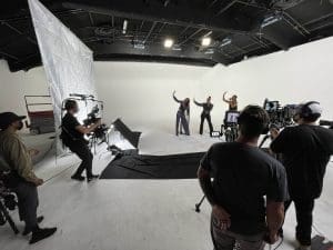 Digital video production studio shot